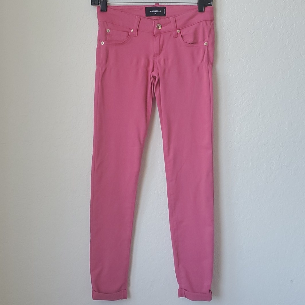 4/$25 Women Jean size 26 bright pink skinny pants